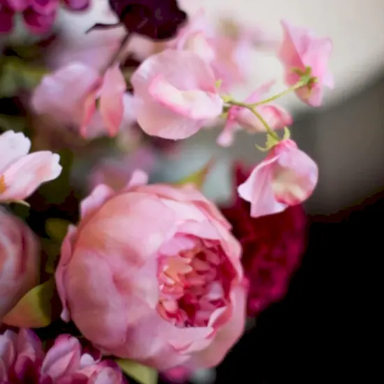 Mixed Silk Dusty Pink Arrangement - Pulbrook and Gould Flowers London