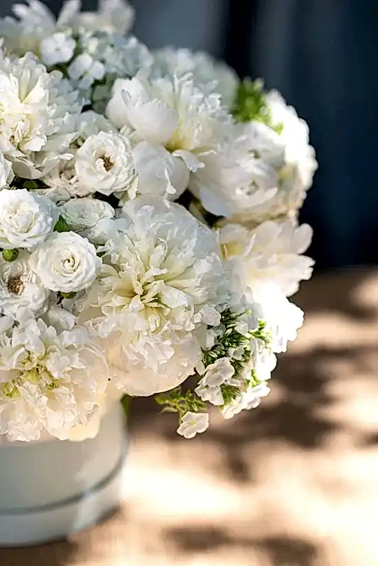 White Hatbox - Pulbrook and Gould Flowers London